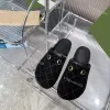 Дизайнер с печатной вышивкой сандаловой дизайнер Buckle Baotou Muler Slippers