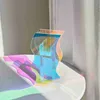 Nordic Rainbow Kolorowa akrylowa wazon sztuka geometryczne światło słoneczne Wazony Daybreak Daybreak Dekoracje domowe Dekor HKD230810
