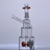 Färgglada Hitman Glass Bongs Classic Brilliance Cake Reting Pipe Oil Rigs Water Pipes With Tire Perc 14 mm Manlig fog