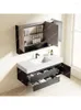 Combinación de gabinete de grifos de lavabo de baño Lavabo y lavabo sin costura integrados