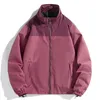Mens Jackets Fashion Men Spring Lightweight Colorblock Windbreaker Full ZipUp stand collar Outdoor Sports Jacket women 230810