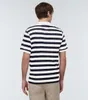 Men Polo T Shirts Summer Loro Piana Stripe Polos Casual Shirt Short Sleeve Tshirt