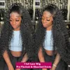 100% human hairHD Deep Wave 13x6 Lace Frontal Wig Human Hair 30 40 Inch 250% Curly 360 Full Lace Front 5x5 Glueless Wig Ready To Wear for Women