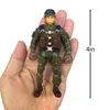 Militära figurer 6st. Action Figure Army Soldiers Toy With Weapon Movible Solider Playset Heroic Model for Boy Gifts 230810