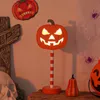 Nieuwigheden Halloween Pompoen Houten Nachtlampje Led Lamp Creatieve Decoratie Festival Gloeiende Indoor Decorat Home Decor voor Halloween 230809