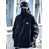 Hommes Vestes Hommes HipHop Veste Coupe-Vent Outwear Techwear Hommes Streetwear Imperméable Manteaux Lâche Noir Orange Violet Vêtements