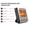 Temperaturinstrumente ThermoPro TP16S Hintergrundbeleuchtung Digitales BBQ Ofen Grill Fleischthermometer mit Sonde Countdown Küchentimer 230809