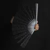 Kinesiska stilprodukter Tungsten Stållegering Självförsvar Kung Fu Folding Fan Classical Silk Cloth Metal Hand Fan With Tassel Decoration Art Craft Gifts