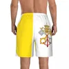 Shorts pour hommes Maillots de bain pour hommes Drapeau Carte de la Cité du Vatican Maillots de bain pour hommes Maillot de bain Homme Vêtements de plage Pantalons courts Bermudes Boardshorts