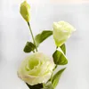 Dekorativa blommor 3 grenar 70 cm konstgjorda siden blommor blommig falsk eustoma växt hem bröllop fest dekoration pografi rekvisita leveranser