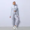 Ensembles actifs sans couture Yoga costume femmes antichoc gilet sous-vêtements de sport taille haute pantalon Fitness pantalon ensemble de gymnastique femmes Sport