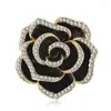 Hair Clips Rhinestone Camellia Brooch Female Upscale Retro Small Fragrant Corsage Cute Scarf Buckle Pin Anti-exposure Clothing