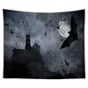 Tapissries Halloween Tapestry Castle of the Night Cemetery Tapestry Hippie Tapestry Wall Hanging For Bedroom Dorm Living Room Home Decor R230810