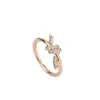 Brand Charm Gu Ailings Same Knot Ring Womens S925 Sterling Silver Design Diamond Luxuria semplice Inlay