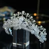 Jóias para cabelo de casamento Luxo Crysta Pearl Crowns Tiaras Baroque Crown Tiara Para Mulheres Noiva Concurso Prom Diadema Acessórios 230809