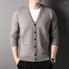 남자 스웨터 Zhuishu 브랜드 패션 카디건 싱글 가슴 니트 스웨터 카디건 남성 의류 ropa hombre 의류
