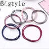 Tillbehörsladdargummi tie flickor elastiskt band ring rep godis färg cirkel stretchig krossig blandad färgzz