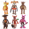 6pcs/set fnaf freddys freddy bonnie foxy fazbear bear pvcモデルアクションフィギュアLdren Birthday Gifts t230810のおもちゃ