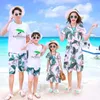家族を一致する衣装の母親の娘ドレス家族マッチする衣装の夏のビーチホリデーファミリー服