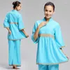 Set attivi 2PCS Cotone Lino Donna Yoga Tai Chi Kungfu Set di arti marziali Tuta Felpa stile coreano Pantaloni Casual Meditation Outfit