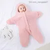 Pyjamas HappyTobias fluffiga och mjuka nyfödda baby sjöstjärna sovsäckar stjärnfiskförpackning filt säng kuvert ull baby sovväska s06 z230811