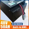 48V 50AH LI-ion med Bluetooth 2800W Motor Controller Solar Energy Storage Elektrisk rullstol Motorcykel litiumbatteri