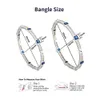 Urok bransolety bezpłatne wysyłki biżuteria Wysoka jakość bransoletki dla mężczyzn kobiety prezent biały cyrkonia sześcienna i rubinowe kryształowe urok bransolety srebrne grzywne