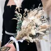 Fiori decorativi Bouquet da sposa secchi per la sposa Fleur Mariag Bouquet da damigella d'onore Disposizione dei vasi di eucalipto Bohe Home Decor