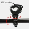 Bike Lights ESLNF Bicycle Rotating Light Double Holder Bike LED Front Flashlight Lamp Cycling Pump Handlebar Holder Bicycle Accessories HKD230810