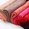 Scarves Luxury 2023 Muslim Women Pearl Chiffon Scarf Hijab 75cm 180 Cm Fashion Diamond Lady Bandana Shawl Female Islamic Headscarves