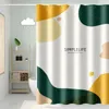 Uchwyty szczoteczki do zębów nowoczesne minimalistyczne dekoracje domowe wzór zasłony prysznicowej Wodoodporna łazienka Zestaw wannie Partiction z haczykami Cortina 230809