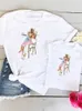 Roupas combinando para a família Roupas combinando para a família Elefante Animal Mulheres Amor Criança Criança Verão Mãe Mamãe Mãe Camiseta Camiseta Roupas Roupas