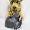DIY Animal Moving Mouth Mourn Blank Mask Flom Diy Ручная плесень леопардовой комплекта
