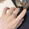 designer ring ladies rope knot ring luxury with diamonds fashion rings for women classic jewelry 18K gold plated rose wedding party gift