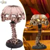 Autres Fournitures De Fête D'événement Créatif Résine Crâne Lampe De Table Halloween Lumineux Crâne Veilleuse Home Office Décor Ornement De Bureau Halloween Party Decora 230809