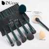 Makeup Tools Ducare Professional Brushes Kits Syntetiska hår 17 st med svamprengöringsverktygsplatta för Cosmetics Foundation Eyeshadow 230809
