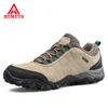 Sapatos sociais Humtto Chegada Sapatos de caminhada de couro Resistente ao desgaste Esportes ao ar livre Sapatos masculinos com cadarço Homens Escalada Trekking Caça Tênis 230809