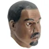 Realstic Black Male Man Mask Kanye Gold Digger Latex Rapper Costume Accessory HKD230810