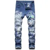 Stretch jeans stampato in 3D Modello di personalità Fashion Casual Slim pantaloni in denim per uomo designer jeans maschi pantaloni pantaloni pantaloni top sell #03