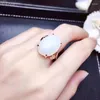 Кластерные кольца kjjeaxcmy fine jewelry 925 Стерлинговое серебряное серебряное инкрустация натуральные хетанские нефритовые драгоценные камни Женский кольцо