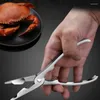 Dinnerware Sets Eating Crab Tool Clamp Claw Needle Spoon Hairy Shrimp Seafood Set GiftStainless Steel