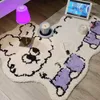 Carpets Tufting Cartoon Rug Soft Fluffy Animal Carpet Bedroom Floor Anti Slip Pad Kids Room Bedside Mat Home Nursery Decor