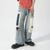 Mens Jeans IEFB Vintage Hole Casual Jean Beggar Pants High Street Spliced Summer Trendy Worn Out Wide Leg Denim 9C722 230809