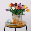 Decorative Flowers 10/5 Pieces 34cm Wedding Fake Flower Decoration Home Garden Bouquet Tulip Artificial PE Foam