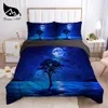 Sängkläder sätter dröm ns nattvy av havsmåne -konsten hem textilier set kung queen sängkläder täcke täcke säng linne 230809