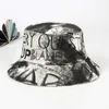 Wide Brim Hats Bucket Hats Summer Autumn Graffiti Alphabet Cotton Polyester Mix Material Fisherman's Cap Outdoor Shade Soft Classic Panama Bucket Hat F119 HKD230810