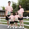 Tenues assorties pour la famille Tenues assorties pour la famille T-shirt en coton enfants maman fille vêtements pour enfants hauts imprimés panda tenues parent-enfant t-shirts occasionnels d'été