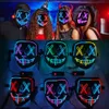 Masques de fête Masque d'Halloween LED Light up Mask Masque effrayant pour le festival Cosplay Costume d'Halloween Mascarade Parties Carnaval Cadeau 230809