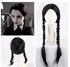 Special Occasions Kids Children Wednesday Addams Cosplay Costume Dress Outfits Halloween Carnival Suit Black Role Play for Girls 230810