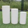 Decorations White Party Gold Pink Round Display Plinth Pedestal Cylinder Flower Stand For Wedding 3Pcs 5Pc